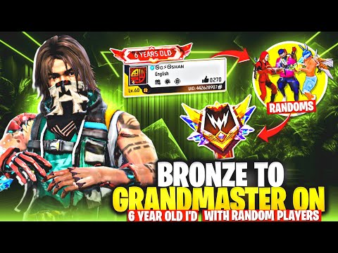 Bronze To Grandmaster 🔥 On 6 Year Old I'd With Random Players |Master Achieved 😍 Ep-2