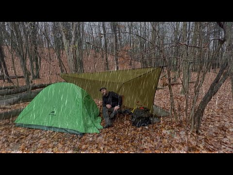 Wet and Rainy Solo Camping in the Great Lakes