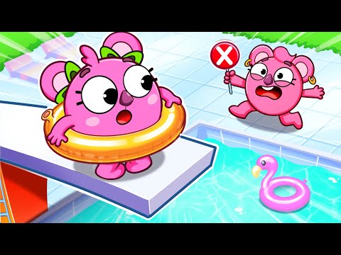 Safety Rules In the Pool 💦| Waterpark for Kids| Kids Songs 🐱🐨🐰🦁 And Nursery Rhymes by Baby Zoo