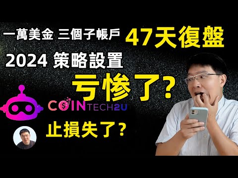 AI交易機器人虧損分析！CoinTech2U測試47天回顧  一萬美金CoinTech2U高頻量化加密貨幣交易機器人