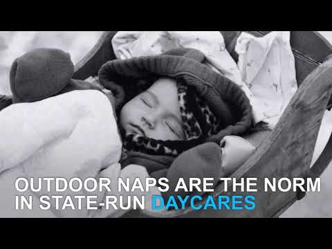 Babies in Sweden sleep outside in freezing temperatures