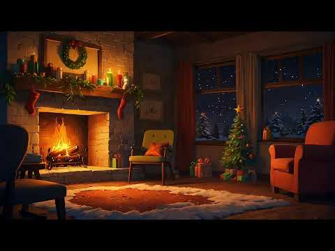 🔥Christmas Cozy Fireplace Ambiance & Lofi Music | Relaxing Study and Chill 🔥