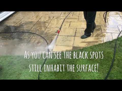 Patio steam cleaning, pressure washing & patio black spot removal service, kingswood Surrey