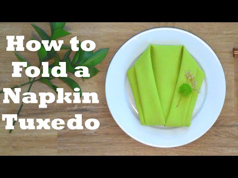 Tuxedo Napkin Folding Tutorial - 1 minute video tutorial - Episode 20