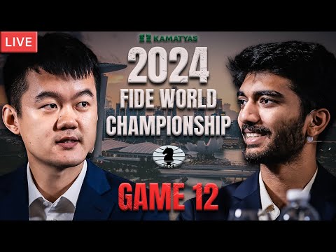 FIDE World Chess Championship 2024 Game 12 LIVE - GM Ding Liren vs GM Gukesh D