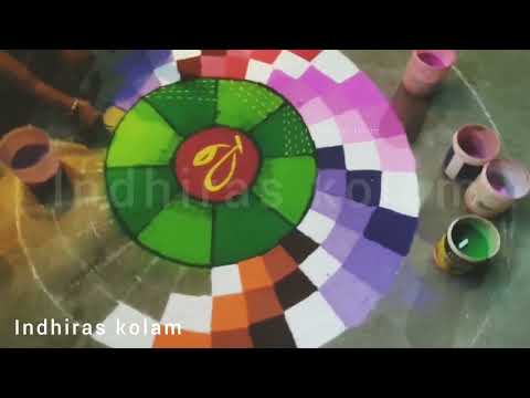 3D rangoli style | January month rangoli | Sunday special | World of rangoli | 3d kolam | attractive