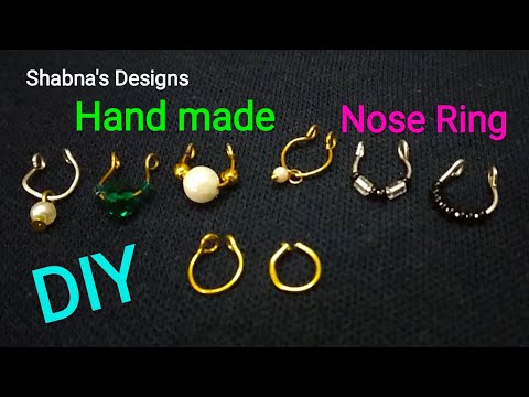 Nose Pin | Nose Ring | Nose Ring DIY | How To Make |At Home | Jewellery Making | Shabna's Designs