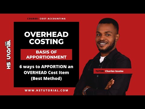 6 ways to APPORTION an OVERHEAD Cost Item (Best Method)