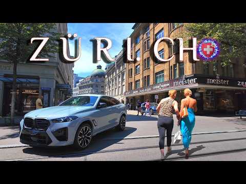 SWITZERLAND ZURICH ✨ Stroll around BAHNHOFSTRASSE from Zentralhof / City Center walking tour 4K HDR