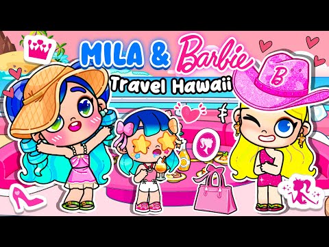 Barbie’s Travel to HAWAII… Meeting a MERMAID! 🛥️🌊🧜‍♀️ | Avatar World 💕🏰 | PAZU