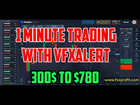 1 Minute Trading With VfxAlert Pro - 300$ To $780 in Pocket Option - Pocket option strategy