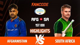 Afghanistan vs South Africa | Afghanistan and South Africa In UAE | 1st ODI | 2024 | Highlights