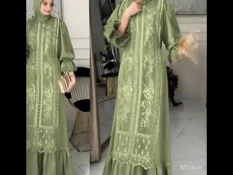 gamis brukat 2in1 bisa di copot pasang