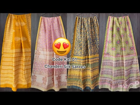 Hand Block Printed Chanderi Silk Sarees | New Arrival Chanderi Silk Saree