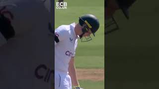 🦁 The Edgbaston Crowd Roar! | Zak Crawley hits Cummins for Four | First Ball of Ashes 2023 #shorts