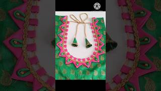 itna easy aur beautiful neck design #shorts #blousebackneckdesign #shortsvideo