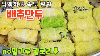 맛있는 만두속 초간단 배추 만두 만들기 다이어트음식 건강음식