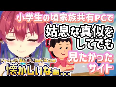 【宝鐘マリン】船長の思い出話　古のインターネットストーリー　フラッシュ倉庫　ネット老人会　家族共有のパソコンで萌駅　ホロライブ三期生　雑談　切り抜き