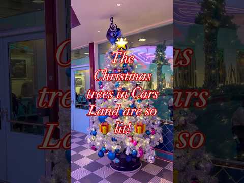 The best Christmas trees at Disney are in Cars Land. Change my mind #disney #disneyholidays #cars