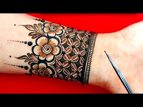 आसान मेहंदी डिजाईन मकर संक्रांती, ईद, कारवाचौथ के लिए |jewellary mehndi easy |stylish henna