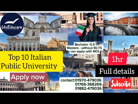 Italian University lists and requirements of documents for admission #studentvisaitaly