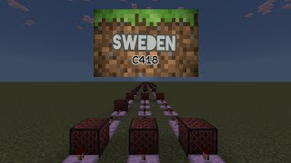 Sweden on Minecraft Note blocks