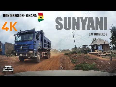 Sunyani Day Drive E33 from New Town To Asufufu Kojonumkrom Watchman 4K