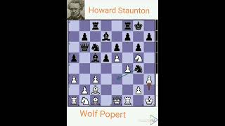 Wolf Popert vs Howard Staunton year 1840 #chess #chesshistory #chessgrandmaster