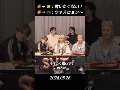 【セブチ】　🍊→ 🐯 : 言いたくない！/ 🍊→ 🎮 : ウォヌヒョン〜 #seventeen #세븐틴