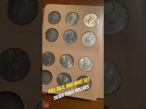 Silver Peace Dollar mint and date set. #silverdollar #silverstacking #silver #morgandollar #coins #G