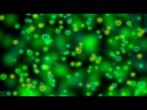 Flying Heart💚Green Heart Background | Neon Light Love Heart Background Video Loop [2 Hours]