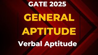 General Aptitude| Super 10 questions on Verbal Aptitude  | GATE 2025