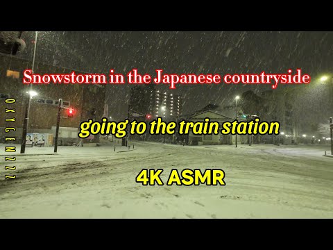 Walking in Japan 4K/ Snowstorm in the Japanese countryside - Journeys in Japan #37