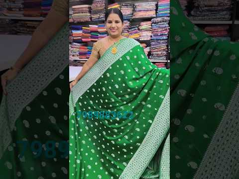 BANARAS GEORGETTE SAREES || SRI MANASA SAREES ANANTAPUR #viral #trending #fancysarees #crepe