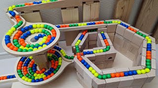 Marble Run Race ☆ HABA Slope + Cuboro + Bornelund Quadrilla + Transparent pipe