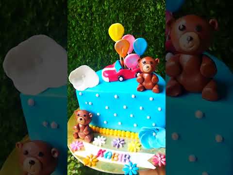 Half Cake Design | Cake for six months old baby #kkhushifoods #shorts