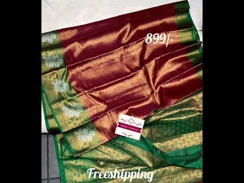 💥Soft banaras fancy weaving sarees----Rich pallu💥soft and light weight💥contrast blouse💥r#ytshorts#