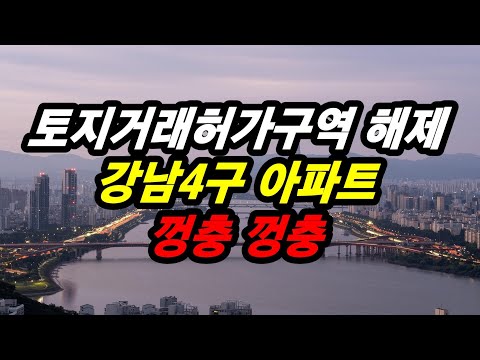 토지거래허가구역 해제 강남4구 아파트 껑충 껑충