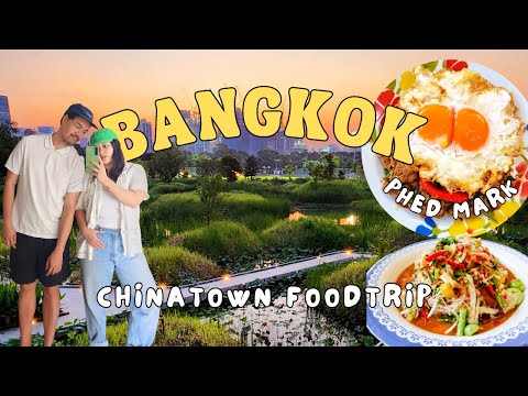 Bangkok Vlog 2023 🇹🇭 Thai Street Food at Chinatown Night Market + Mark Wiens Restaurant Phed Mark