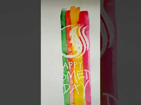 water colour women's day special #youtubeshorts #viralvideo  #womensday #watercolor #colour  #art