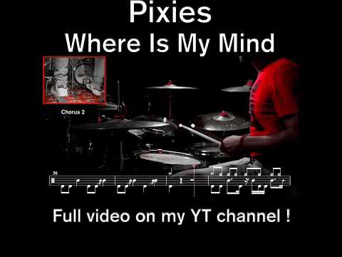 Pixies  - Where Is My Mind - Drum cover (with drum sheet) #drumscore #drumcover