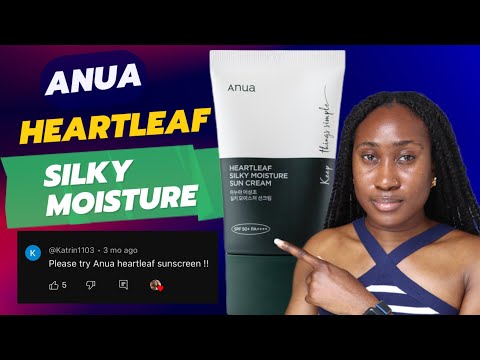 ANUA HeartLeaf Silky Moisture Suncream SPF50+ Review on Dark Skin | @TamunoAbbey