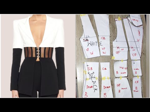 How To Draft A Two Color Blazer With Mesh/Notched Collar