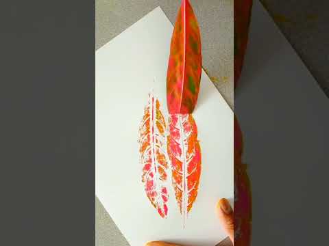 Drawing Techniques with leaves #techniques #art  #drawing #printing