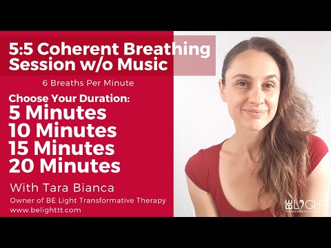 5:5Guided Coherent Breathing Session WITHOUT Music-Vagal Tone, HRV, Alveolar Ventilation, Relaxation