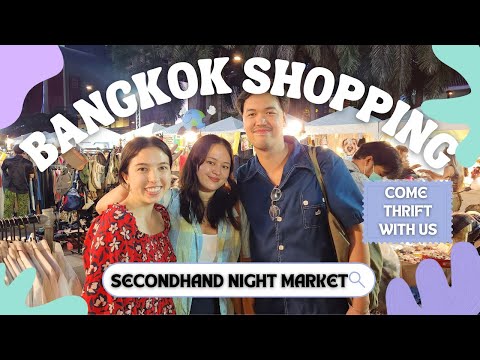 Bangkok Vlog 🇹🇭 Thrift Shopping at Secondhand Night Market + Siam Paragon Food Court (Thailand 2023)