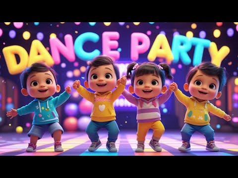 Kids Party Dance | Let's Dance Into New Year | Toddler Fun & Celebration |  Happy New Year Rhyme