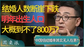 中国人为什么看不到婚姻的好处？结婚人数断崖式下跌、明年出生人口大概到不了800万？低结婚率其实无人在意？#窦文涛 #梁文道 #马未都 #周轶君 #马家辉 #许子东 #圆桌派 #圆桌派第七季