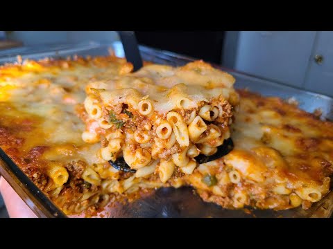 Cheesy Macaroni Ground Beef and Shrimp Casserole