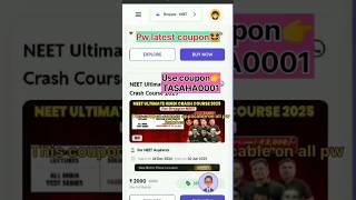 Pw Neet Ultimate Hindi Crash Course 2025 batch coupon code #pw